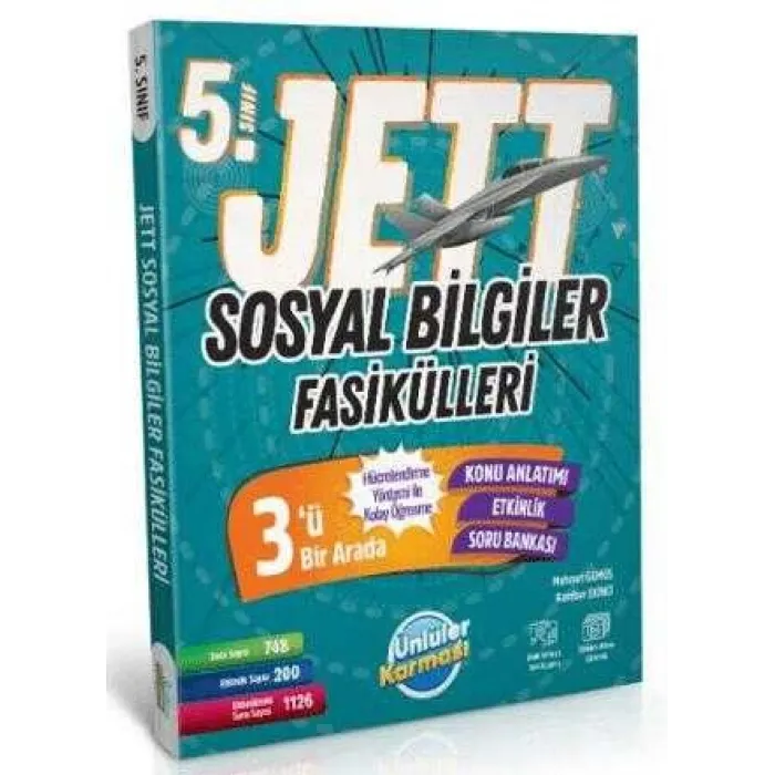 ÜNLÜLER YAYINLARI 5.SINIF SOSYAL BİLGİLER JETT FASİKÜLLERİ