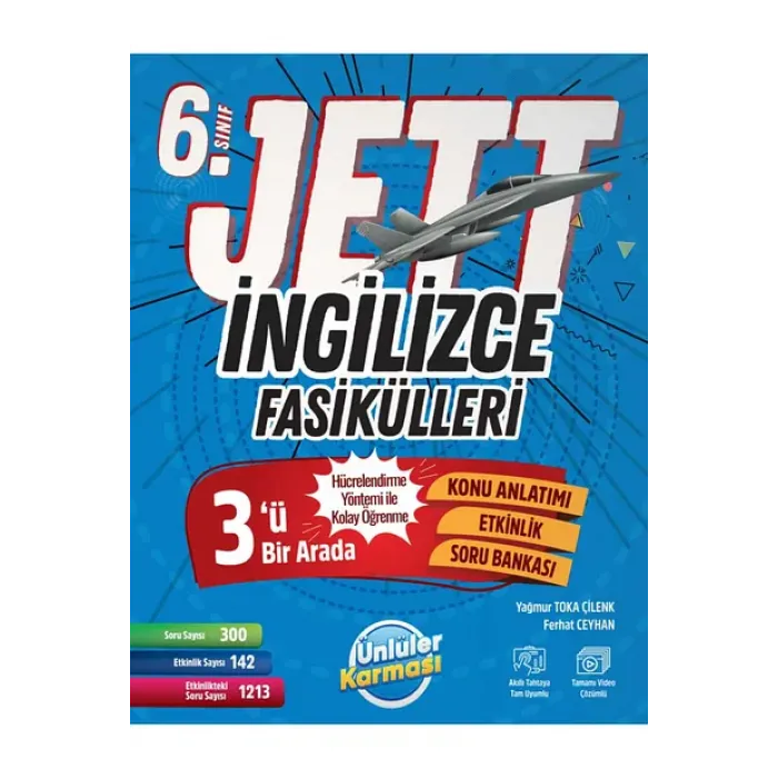ÜNLÜLER YAYINLARI 6.SINIF İNGİLİZCE JETT FASİKÜLLERİ