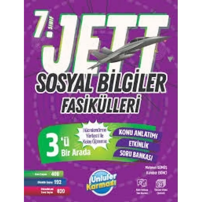 ÜNLÜLER YAYINLARI 7.SINIF SOSYAL BİLGİLER JETT FASİKÜLLERİ