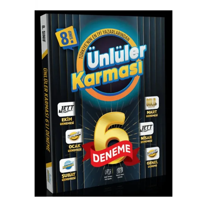 ÜNLÜLER YAYINLARI 8.SINIF 6 LI KARMA