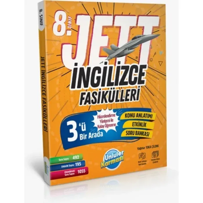 ÜNLÜLER YAYINLARI 8.SINIF İNGİLİZCE JETT FASİKÜLLERİ