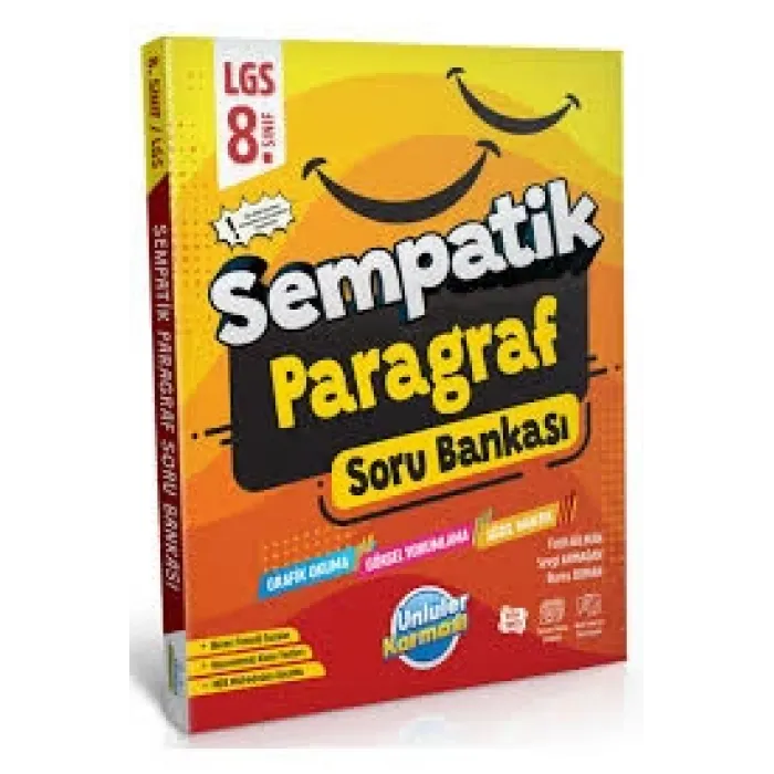 ÜNLÜLER YAYINLARI 8.SINIF PARAGRAF SEMPATİK SORU BANKASI