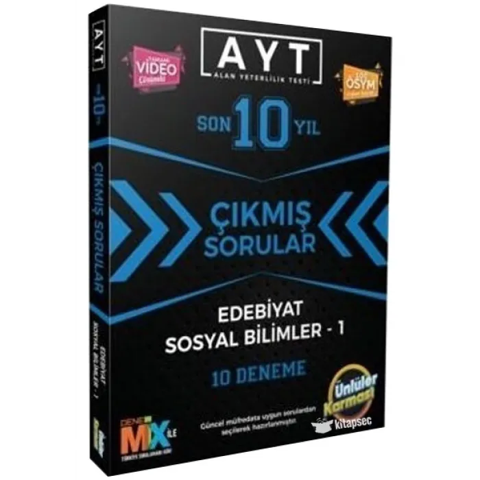 ÜNLÜLER YAYINLARI EDEBİYAT/SOSYAL BİLİM. 1 TIPKI BASIM 10 KARMA