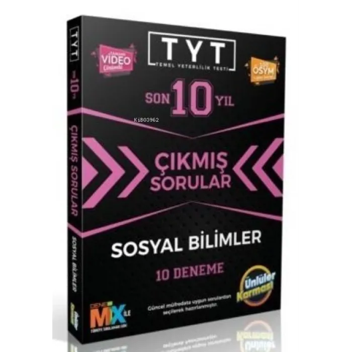 ÜNLÜLER YAYINLARI SOSYAL BİLİMLERİ TIPKI BASIM 10 KARMA
