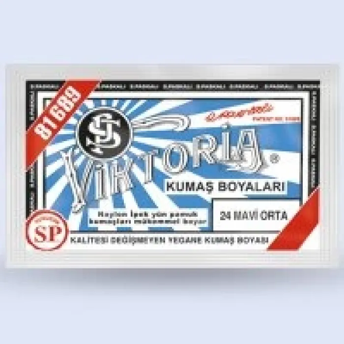 Viktoria Kumaş Boyası No:24 Orta Mavi