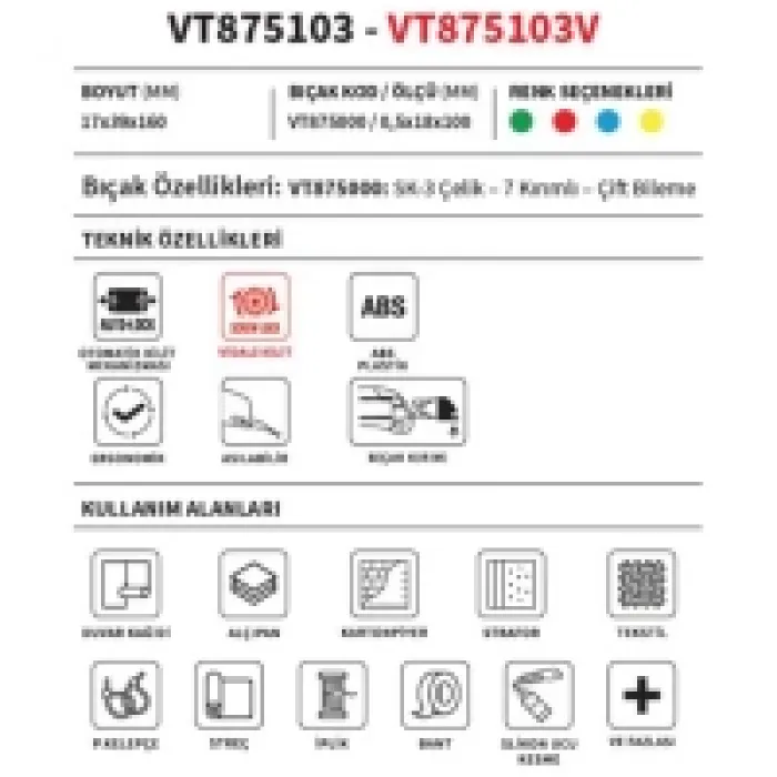 Vip-tec Tzx Falçata Profesyonel Bütüyk Plastik Vt875103