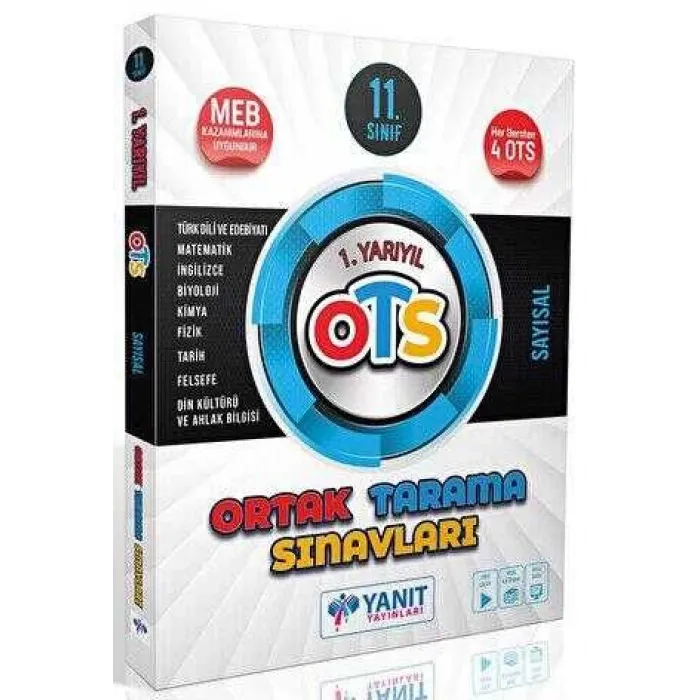 Yanıt Yayınları 11. Sınıf 1. Yarıyıl Ortak Tarama Sınavları Sayısal