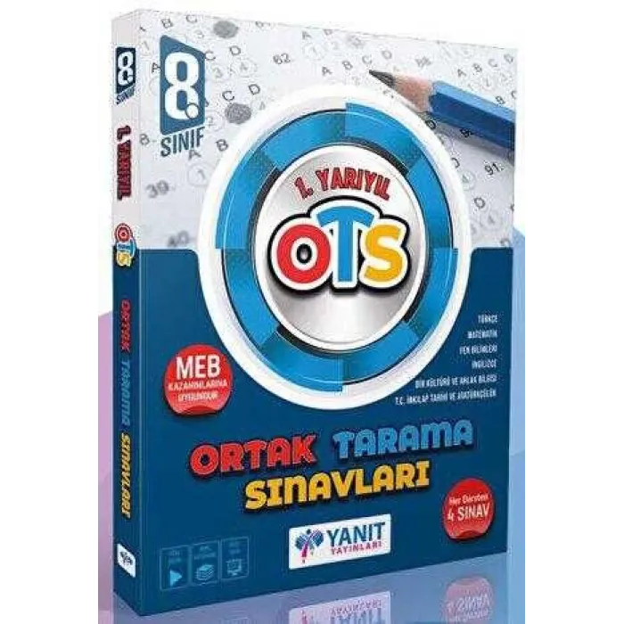 Yanıt Yayınları 8. Sınıf 1. Yarıyıl Ortak Tarama Sınavları