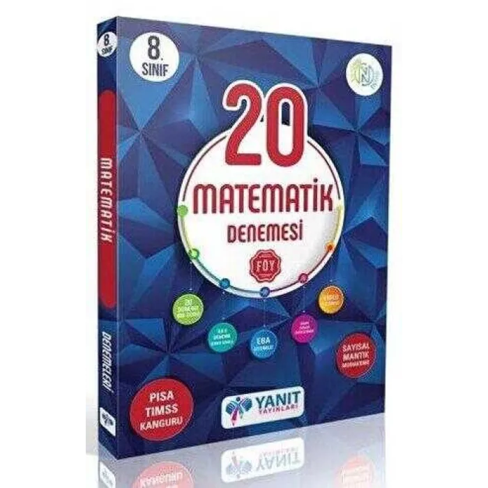 Yanıt Yayınları Yanıt 8. Sınıf Çözümlü 20 Matematik Branş Denemesi