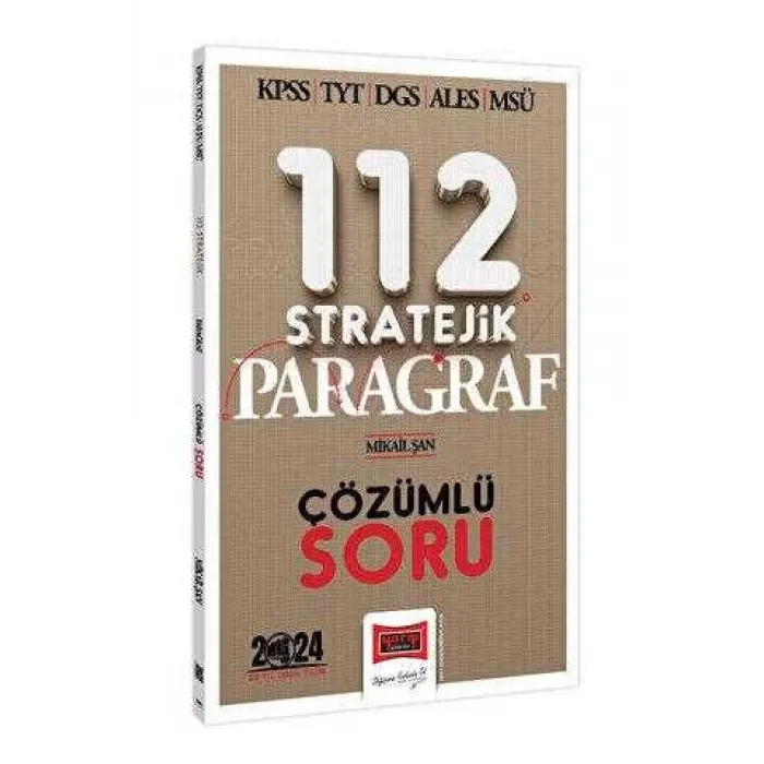 Yargı Yayınevi 2024 112 Stratejik Paragraf Soru Bankası