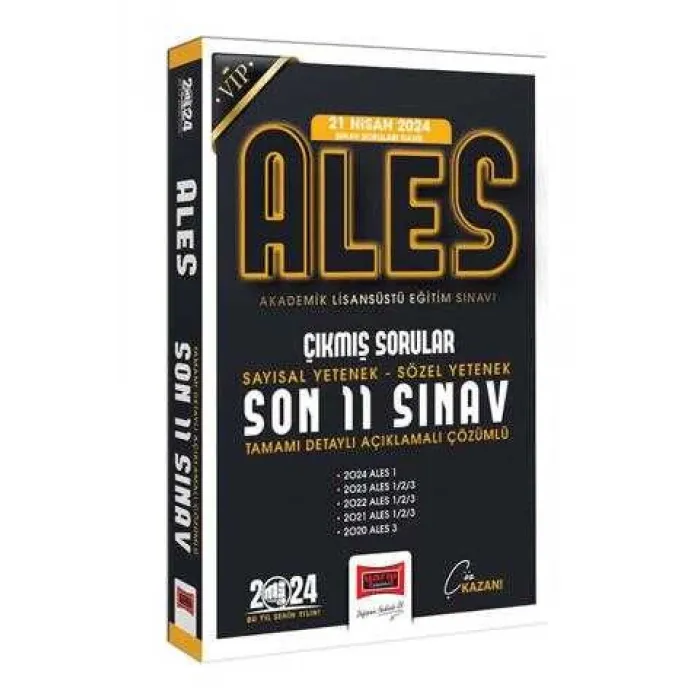 Yargı Yayınevi 2024 ALES Son 11 Sınav Çıkmış Sorular 21 Nisan 2024 Sınavı Dahil