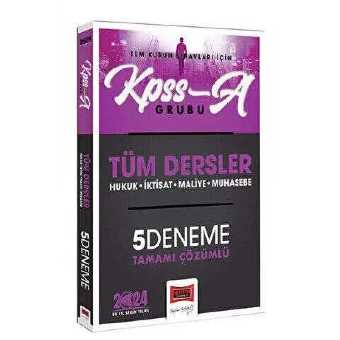 Yargı Yayınevi 2024 KPSS A-Grubu Tüm Dersler Tamamı Çözümlü 5 Deneme