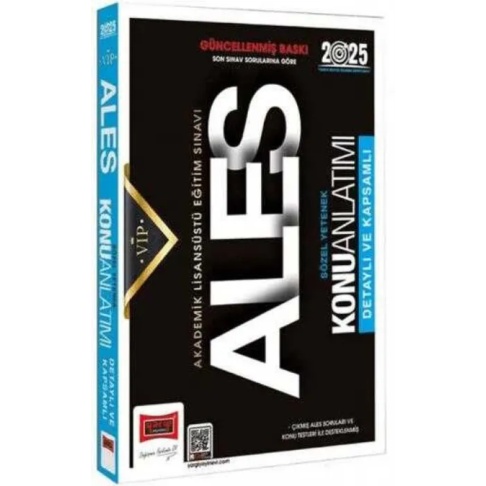 Yargı Yayınevi 2025 ALES Vip Sözel Yetenek Konu Anlatımı