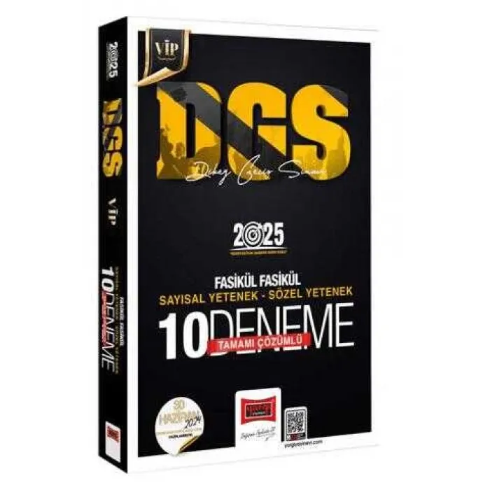 Yargı Yayınevi 2025 DGS Vip Tamamı Çözümlü Sayısal-Sözel Yetenek Fasikül Fasikül 10 Deneme