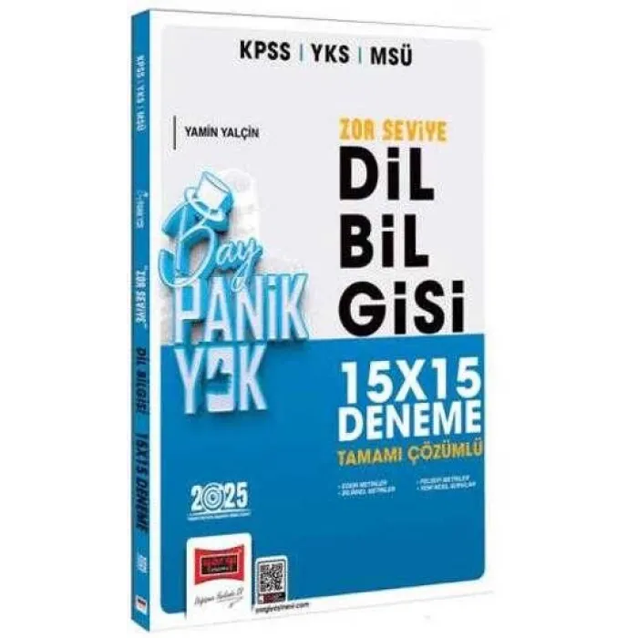 Yargı Yayınevi 2025 KPSS YKS MSÜ Tamamı Çözümlü Panik Yok Zor Seviye Dil Bilgisi 15x15 Deneme