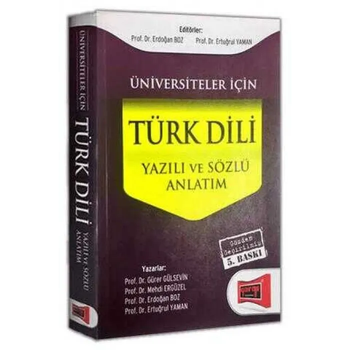Yargı Yayınevi Üniversiteler İçin Türk Dili Yazılı ve Sözlü Anlatım