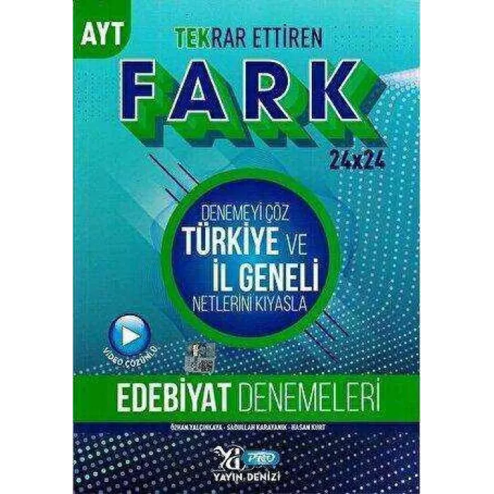 Yayın Denizi Yayınları 2021 AYT Edebiyat Fark Tekrar Ettiren Denemeleri