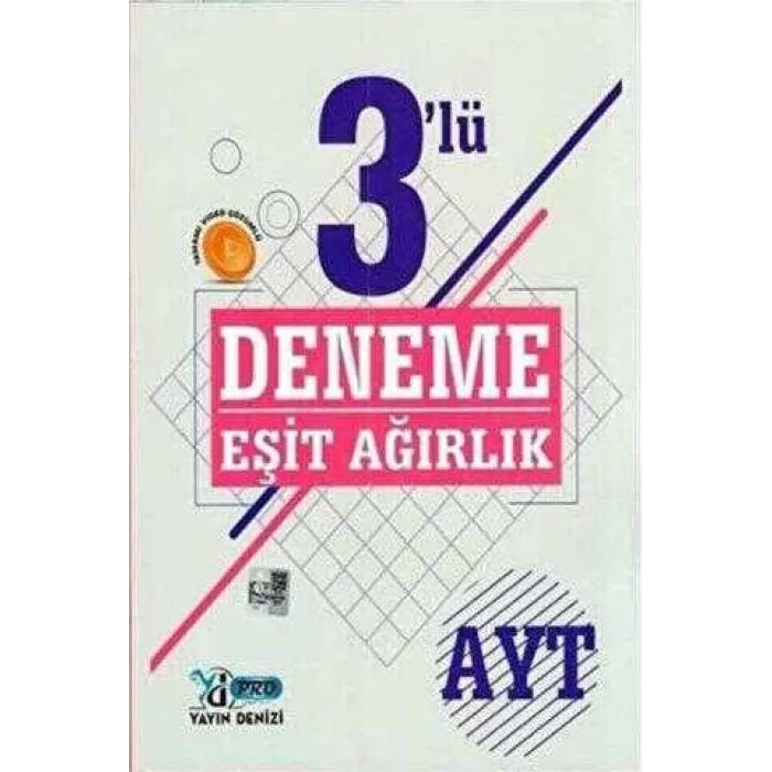 Yayın Denizi Yayınları AYT Eşit Ağırlık 3 lü Deneme Video Çözümlü