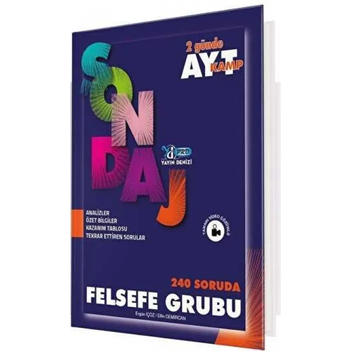 Yayın Denizi Yayınları AYT Kamp Sondaj Pro 240 Soruda Felsefe Grubu