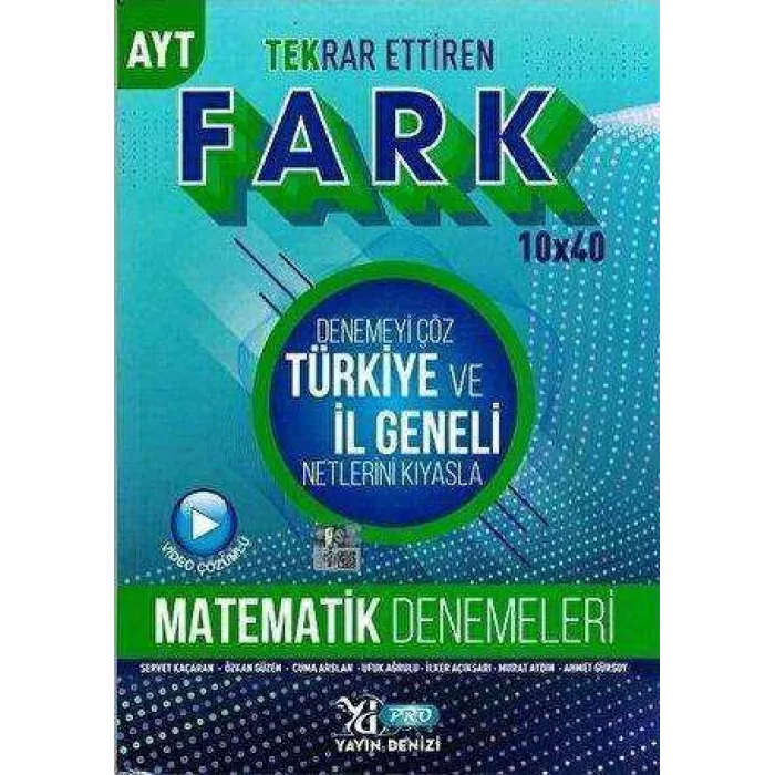 Yayın Denizi Yayınları AYT Matematik Fark Tekrar Ettiren Denemesi