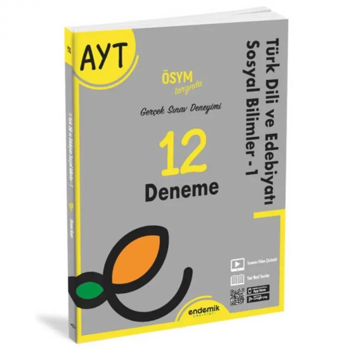 YKS AYT Türk Dili ve Edebiyatı Sosyal Bilimler-1 12 Deneme