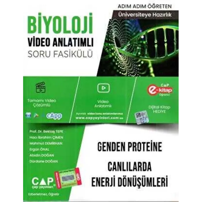 YKS TYT AYT Üniversite Hazırlık Biyoloji Genden Proteine Canlılarda Enerji Dönüşümleri Konu Anlatımlı Soru Bankası