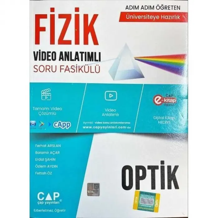 YKS TYT AYT Üniversite Hazırlık Fizik Optik Konu Anlatımlı Soru Bankası