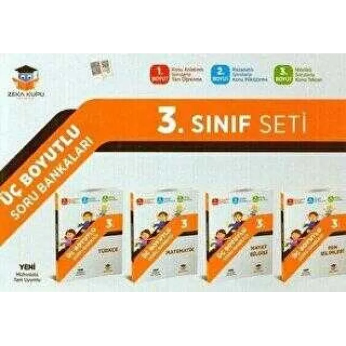 Zeka Küpü Yayınları 3. Sınıf Tüm Dersler Üç Boyutlu Soru Bankası Seti