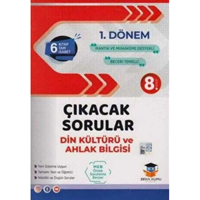 Zeka Küpü Yayınları 8. Sınıf LGS 1. Dönem Din Kültürü ve Ahlak Bilgisi Çıkacak Sorular