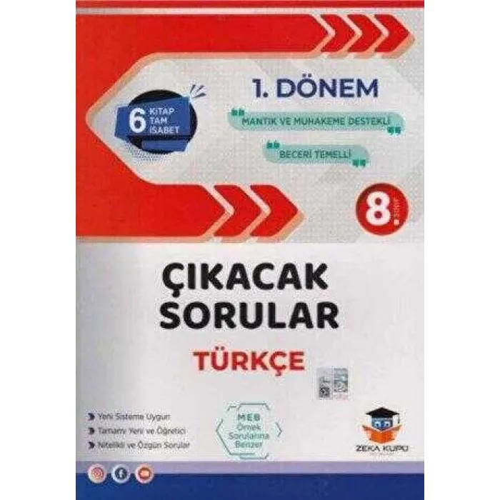 Zeka Küpü Yayınları 8. Sınıf LGS 1. Dönem Türkçe Çıkacak Sorular