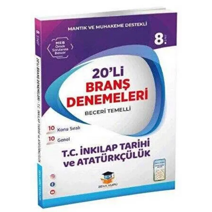 Zeka Küpü Yayınları 8. Sınıf LGS İnkılap Tarihi 20 Deneme