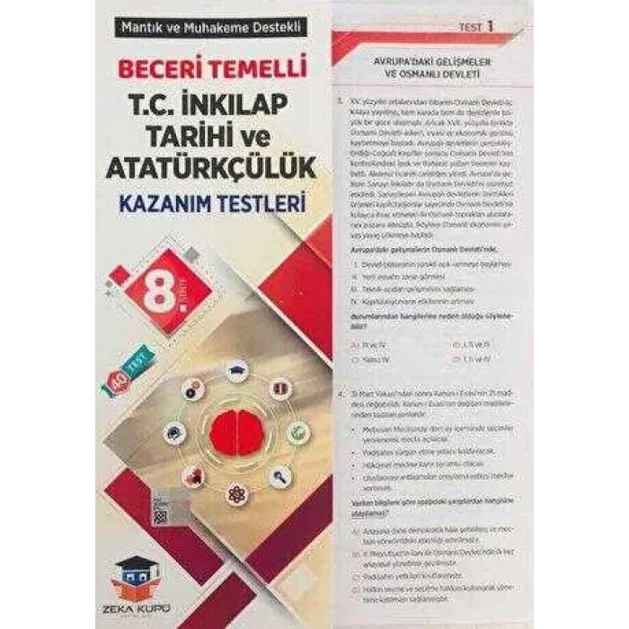 Zeka Küpü Yayınları 8. Sınıf LGS İnkılap Tarihi Beceri Temelli Kazanım Testleri