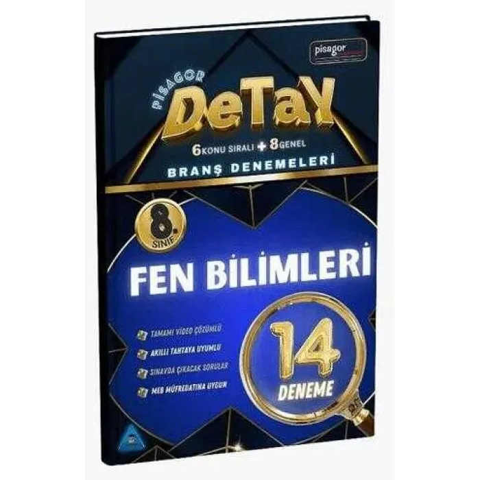 Zeka Küpü Yayınları 8. Sınıf Pisagor Detay 14`lü Fen Bilimleri Branş Denemesi