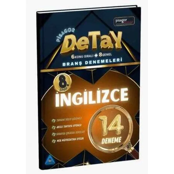 Zeka Küpü Yayınları 8. Sınıf Pisagor Detay 14`lü İngilizce Branş Denemesi
