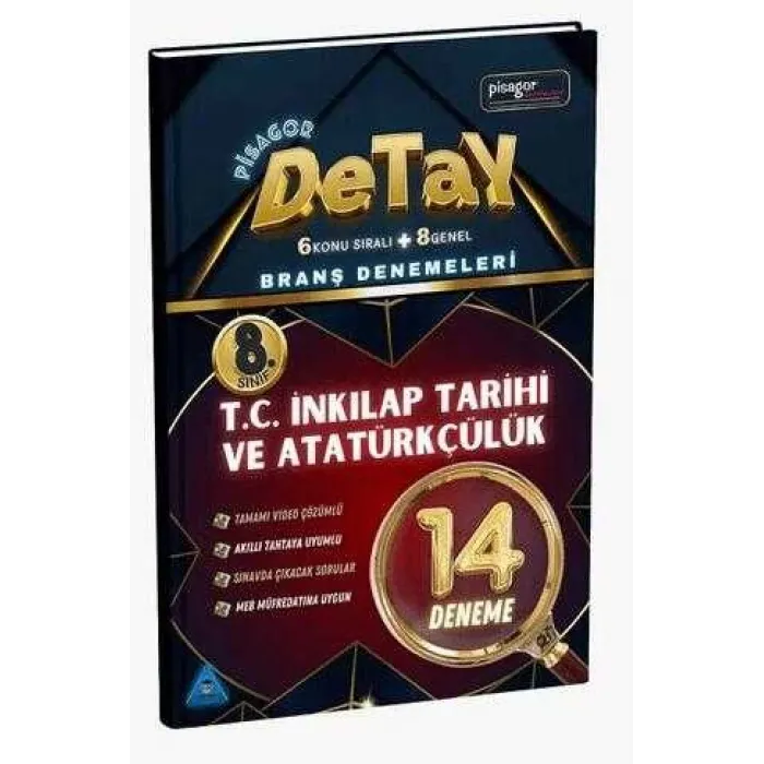 Zeka Küpü Yayınları 8. Sınıf Pisagor Detay 14`lü İnkılap Tarihi ve Atatürkçülük Branş Denemesi