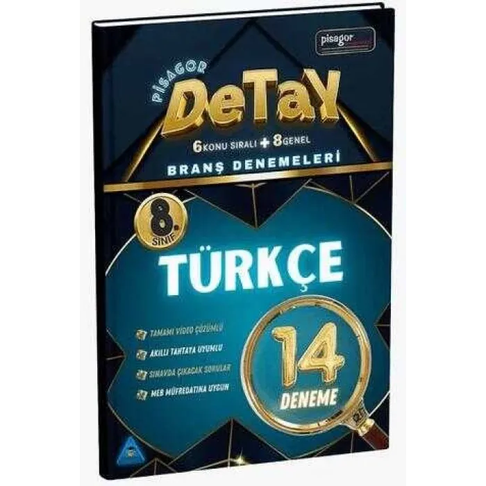Zeka Küpü Yayınları 8. Sınıf Pisagor Detay 14`lü Türkçe Branş Denemesi