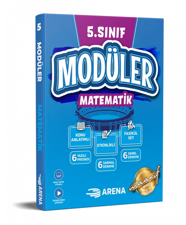 ARENA 5. SINIF MATEMATİK MODÜLER KONU ANLATIMLI ETKİNLİKLİ 7 FASİKÜL SET MATEMATİK