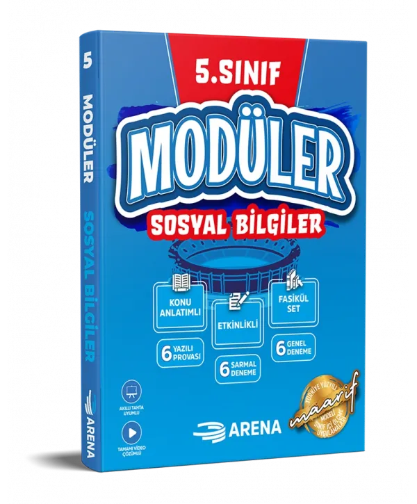ARENA 5. SINIF SOSYAL BİLGİLER MODÜLER KONU ANLATIMLI ETKİNLİKLİ 6 FASİKÜL SET SOSYAL BİLGİLER