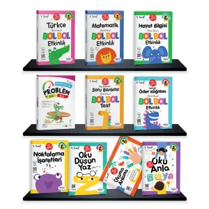 1. Sınıf 2. Dönem Bol Bol Etkinlik Seti (2024-2025) | 10 Parça | Öğretmen Evde Yayınları