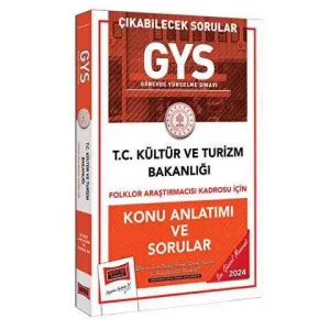 2024 GYS Kültür ve Turizm Bakanlığı Folklor Araştırmacısı Kadrosu İçin Konu Anlatımı ve Sorular