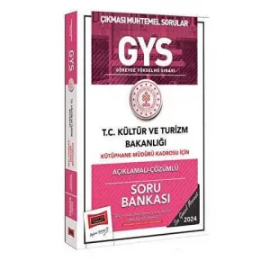 2024 GYS Kültür ve Turizm Bakanlığı Kütüphane Müdürü Kadrosu İçin Açıklamalı Çözümlü Soru Bankası