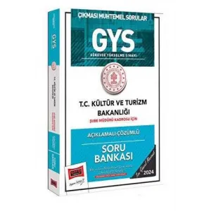 2024 GYS Kültür ve Turizm Bakanlığı Şube Müdürü Kadrosu İçin Açıklamalı Çözümlü Soru Bankası