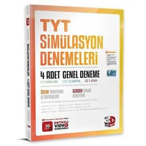 3D Yayınları 2023 3D TYT 4`lü Simülasyon Genel Deneme