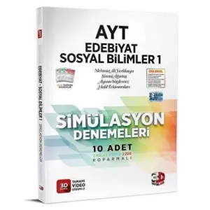 3D Yayınları 2023 AYT Edebiyat - Sosyal Bilimler 1 Simülasyon Denemeleri
