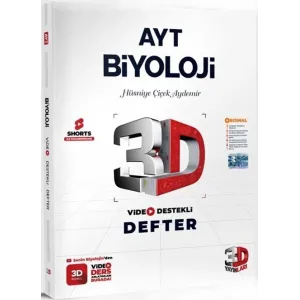 3D Yayınları AYT Biyoloji Video Destekli Defter
