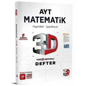 3D Yayınları AYT Matematik Video Destekli Defter