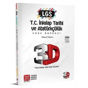 3D Yayınları LGS T.C. İnkılap Tarihi ve Atatürkçülük Soru Bankası Tamamı Video Çözümlü