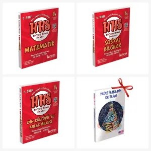 6.Sınıf Matematik, Sosyal Bilgileri ve Din Kültürü Haftalık Hasat Soruları (HHS) Set. Hedef Planlama Defter Hediyeli