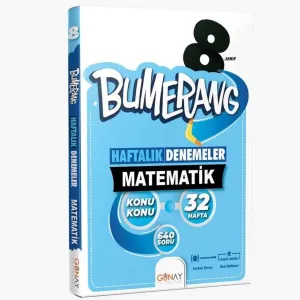 8. Sınıf Bumerang 32 Haftalık Matematik Denemeleri