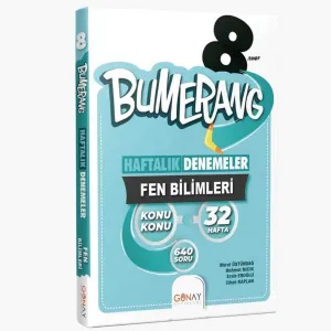 8. Sınıf LGS Bumerang 32 Haftalık Fen Bilimleri Denemeleri